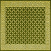 Square Abstract Yellow Contemporary Rug, con2438yw