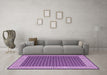 Machine Washable Abstract Pink Contemporary Rug in a Living Room, wshcon2438pnk