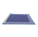 Sideview of Machine Washable Abstract Blue Contemporary Rug, wshcon2438blu