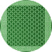 Square Abstract Green Contemporary Rug, con2438grn