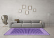 Machine Washable Abstract Purple Contemporary Area Rugs in a Living Room, wshcon2438pur