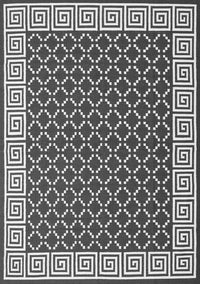 Abstract Gray Contemporary Rug, con2438gry