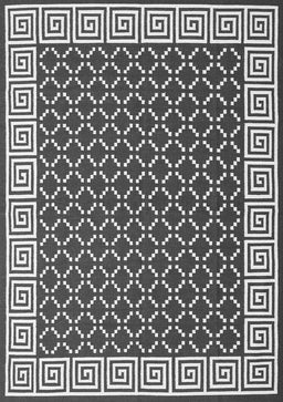 Abstract Gray Contemporary Rug, con2438gry