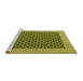 Sideview of Machine Washable Abstract Yellow Contemporary Rug, wshcon2438yw