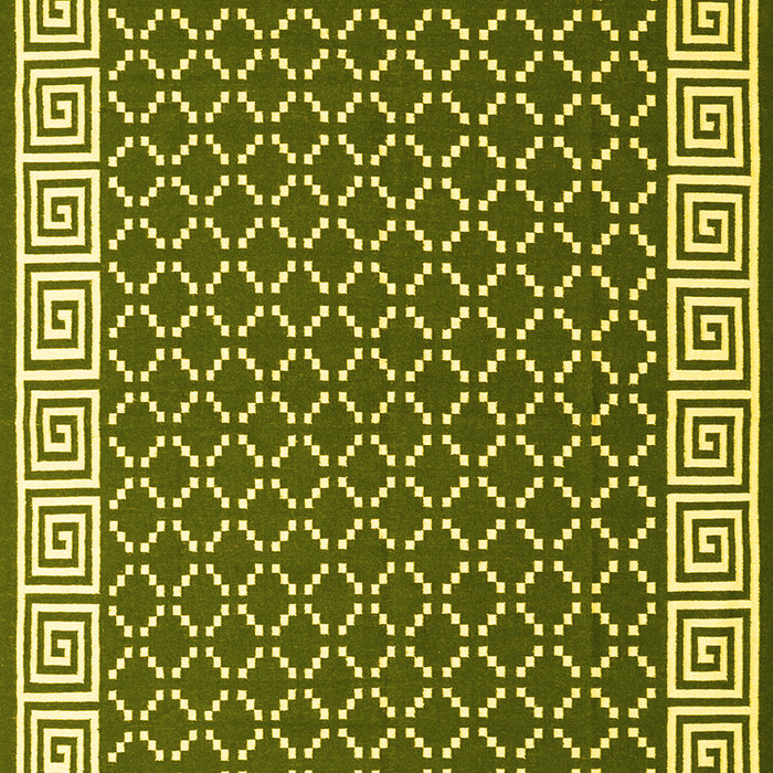 Abstract Yellow Contemporary Rug, con2438yw