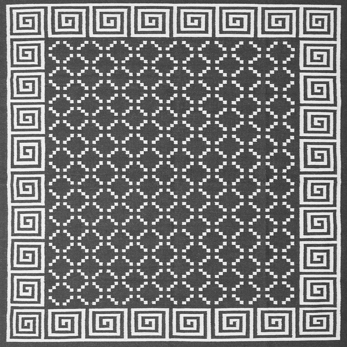 Round Machine Washable Abstract Gray Contemporary Rug, wshcon2438gry