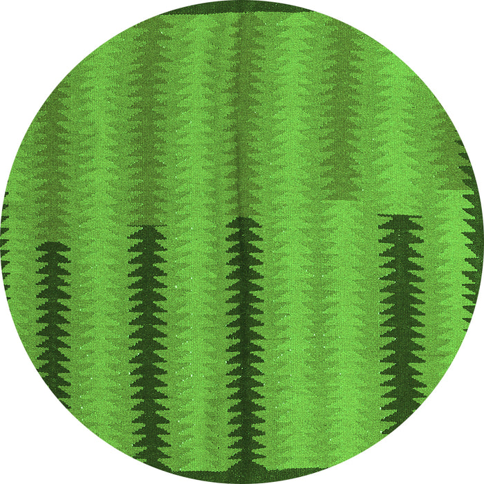 Square Southwestern Green Country Rug, con2439grn