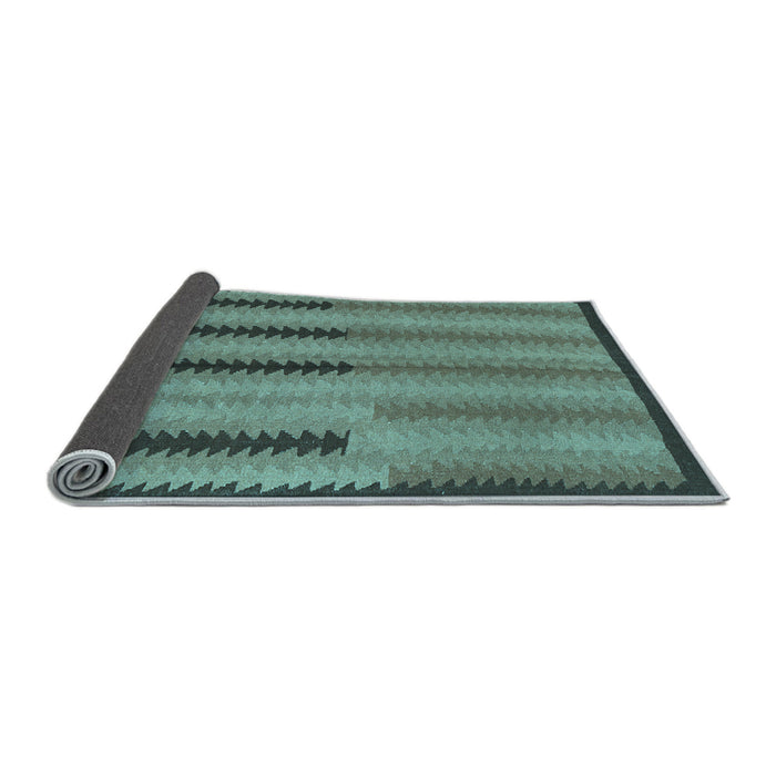 Sideview of Southwestern Light Blue Country Rug, con2439lblu
