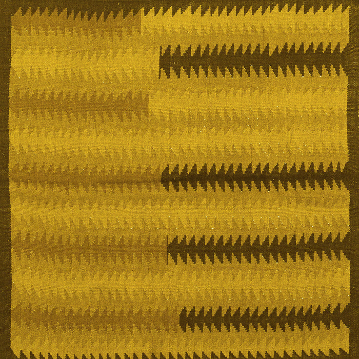 Square Southwestern Yellow Country Rug, con2439yw