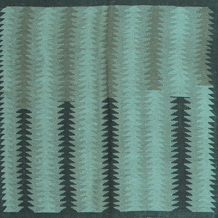 Square Southwestern Light Blue Country Rug, con2439lblu