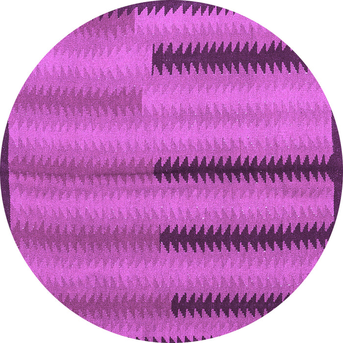 Round Southwestern Purple Country Rug, con2439pur