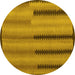 Round Machine Washable Southwestern Yellow Country Rug, wshcon2439yw