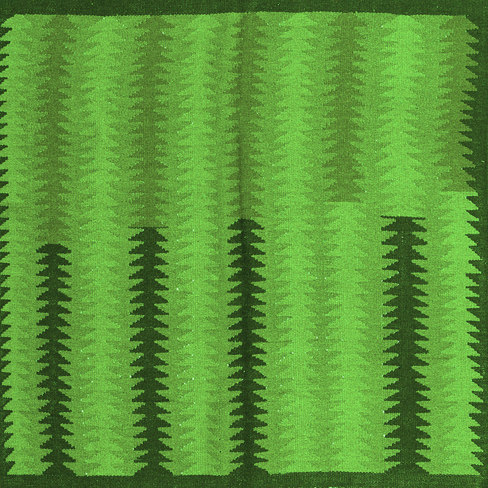 Serging Thickness of Southwestern Green Country Rug, con2439grn