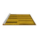 Sideview of Machine Washable Southwestern Yellow Country Rug, wshcon2439yw