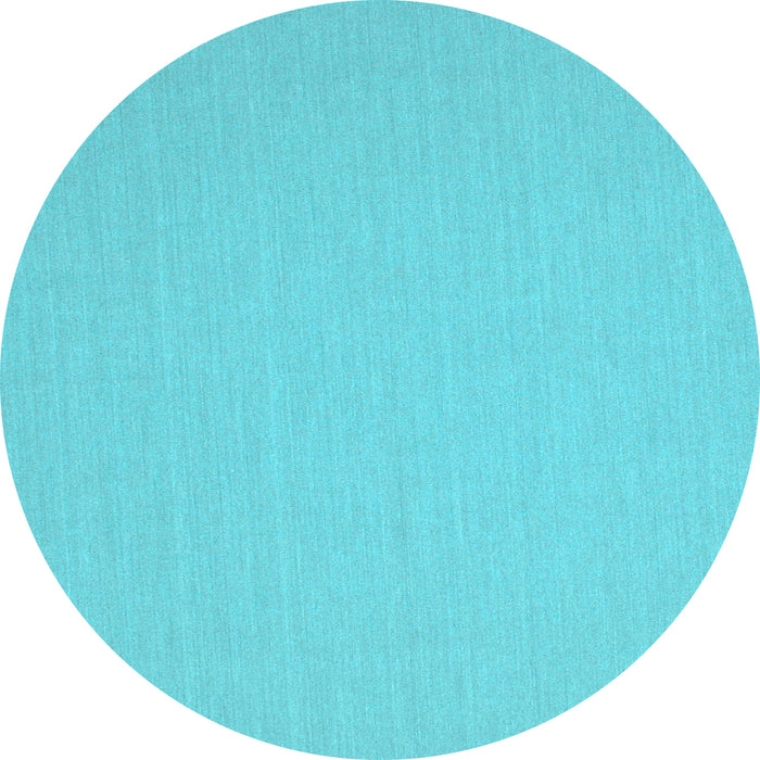 Round Machine Washable Solid Light Blue Modern Rug, wshcon243lblu