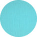 Round Machine Washable Solid Light Blue Modern Rug, wshcon243lblu