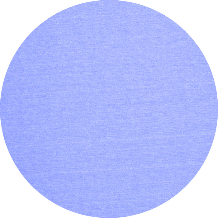 Round Solid Blue Modern Rug, con243blu