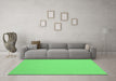 Machine Washable Solid Emerald Green Modern Area Rugs in a Living Room,, wshcon243emgrn