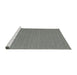 Serging Thickness of Machine Washable Contemporary Gunmetal Gray Rug, wshcon244