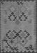 Serging Thickness of Machine Washable Southwestern Gray Country Rug, wshcon2440gry