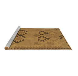 Sideview of Machine Washable Southwestern Brown Country Rug, wshcon2440brn