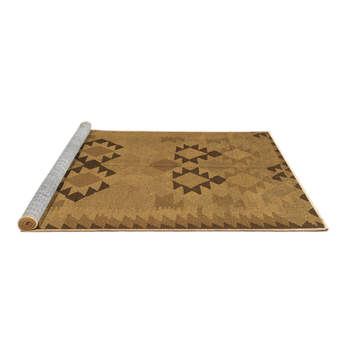 Sideview of Machine Washable Southwestern Brown Country Rug, wshcon2440brn