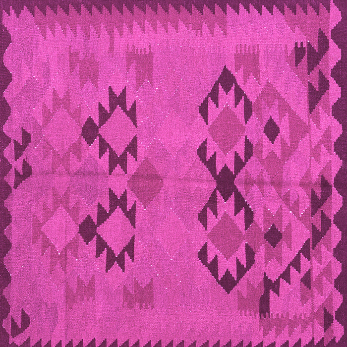 Square Southwestern Pink Country Rug, con2440pnk