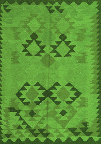 Southwestern Green Country Rug, con2440grn