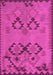 Machine Washable Southwestern Pink Country Rug, wshcon2440pnk