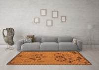 Machine Washable Southwestern Orange Country Rug, wshcon2440org