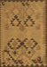 Machine Washable Southwestern Brown Country Rug, wshcon2440brn