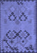 Machine Washable Southwestern Blue Country Rug, wshcon2440blu