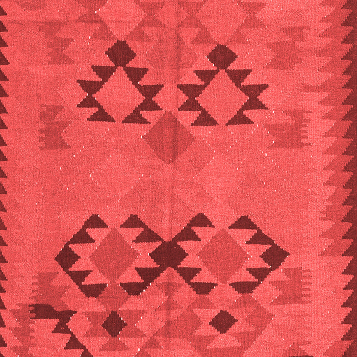 Machine Washable Southwestern Red Country Rug, wshcon2440red