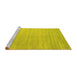 Sideview of Machine Washable Abstract Yellow Contemporary Rug, wshcon2441yw