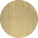 Round Abstract Brown Contemporary Rug, con2441brn