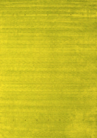 Abstract Yellow Contemporary Rug, con2441yw