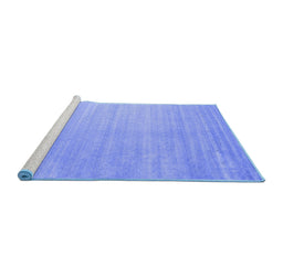 Sideview of Machine Washable Abstract Blue Contemporary Rug, wshcon2441blu