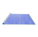 Sideview of Machine Washable Abstract Blue Contemporary Rug, wshcon2441blu