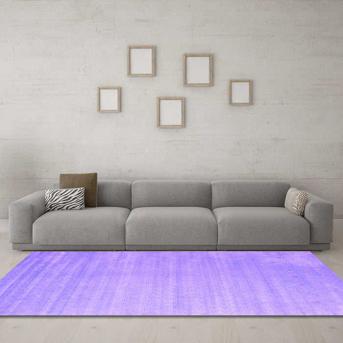 Machine Washable Abstract Purple Contemporary Area Rugs in a Living Room, wshcon2441pur