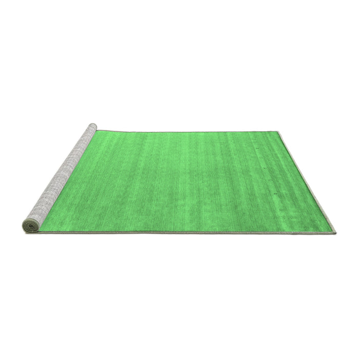 Sideview of Machine Washable Abstract Emerald Green Contemporary Area Rugs, wshcon2441emgrn