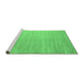 Sideview of Machine Washable Abstract Emerald Green Contemporary Area Rugs, wshcon2441emgrn