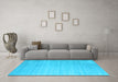 Machine Washable Abstract Light Blue Contemporary Rug in a Living Room, wshcon2441lblu