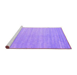 Sideview of Machine Washable Abstract Purple Contemporary Area Rugs, wshcon2441pur