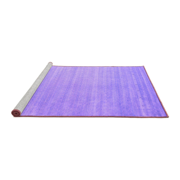 Sideview of Machine Washable Abstract Purple Contemporary Area Rugs, wshcon2441pur