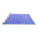 Sideview of Machine Washable Abstract Blue Contemporary Rug, wshcon2442blu