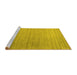 Sideview of Machine Washable Abstract Yellow Contemporary Rug, wshcon2442yw