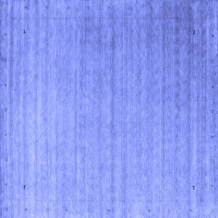 Square Machine Washable Abstract Blue Contemporary Rug, wshcon2442blu