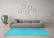 Machine Washable Abstract Light Blue Contemporary Rug in a Living Room, wshcon2442lblu