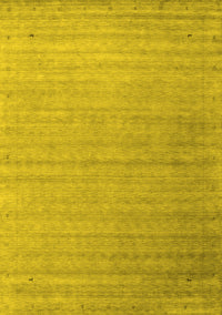 Abstract Yellow Contemporary Rug, con2442yw