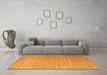 Machine Washable Abstract Orange Contemporary Area Rugs in a Living Room, wshcon2442org